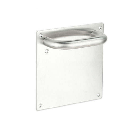 manillon asa tirador con placa cuadrada inox